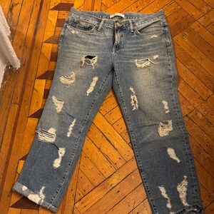 Zara Collection Distressed Blue Women’s Jeans -  Ripped Denim